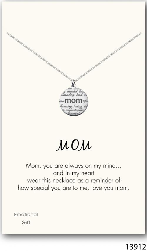 Mom silver pendant